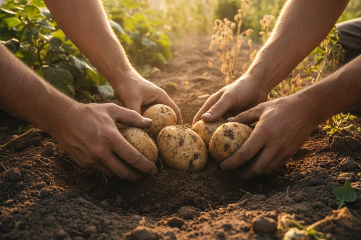 Récoltes des pommes de terre : calendrier, techniques et conservation